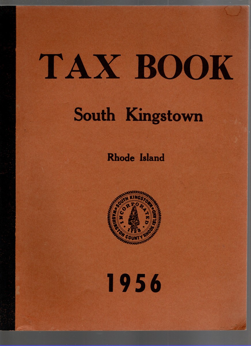 Image for Tax Book South Kingstown Rhode Island 1956 Tax Book South Kingstown Rhode Island 1956