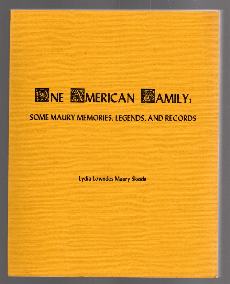 Image for One American Family: Some Maury Memories, Legends, and Records One American Family: Some Maury Memories, Legends, and Records