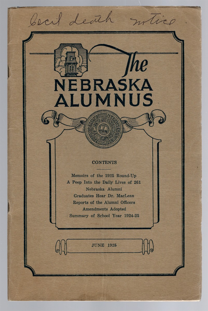 The Nebraska Alumnus Volume XXI Number 6 June 1925