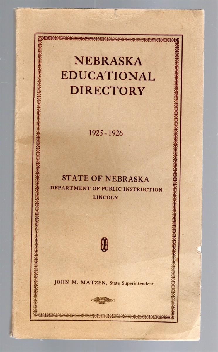 Nebraska Educational Directory 1925-1926