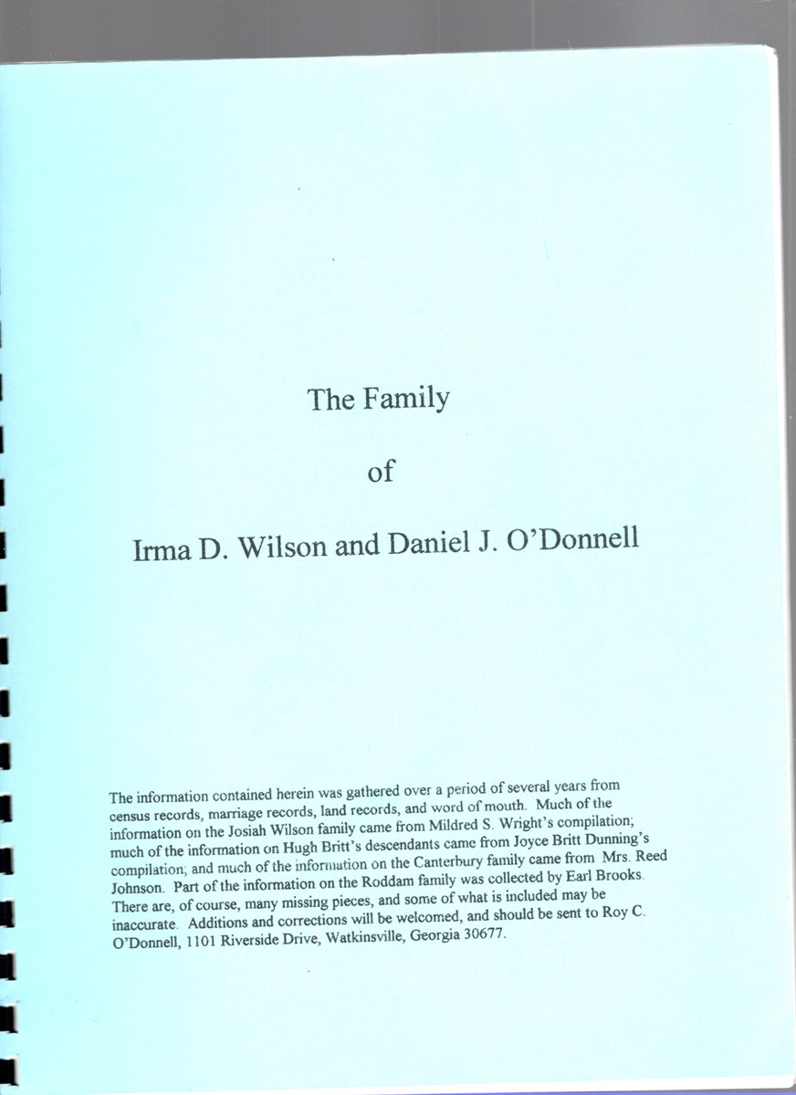 Image for The Family of Irma D. Wilson and Daniel J. O'Connell The Family of Irma D. Wilson and Daniel J. O'Connell