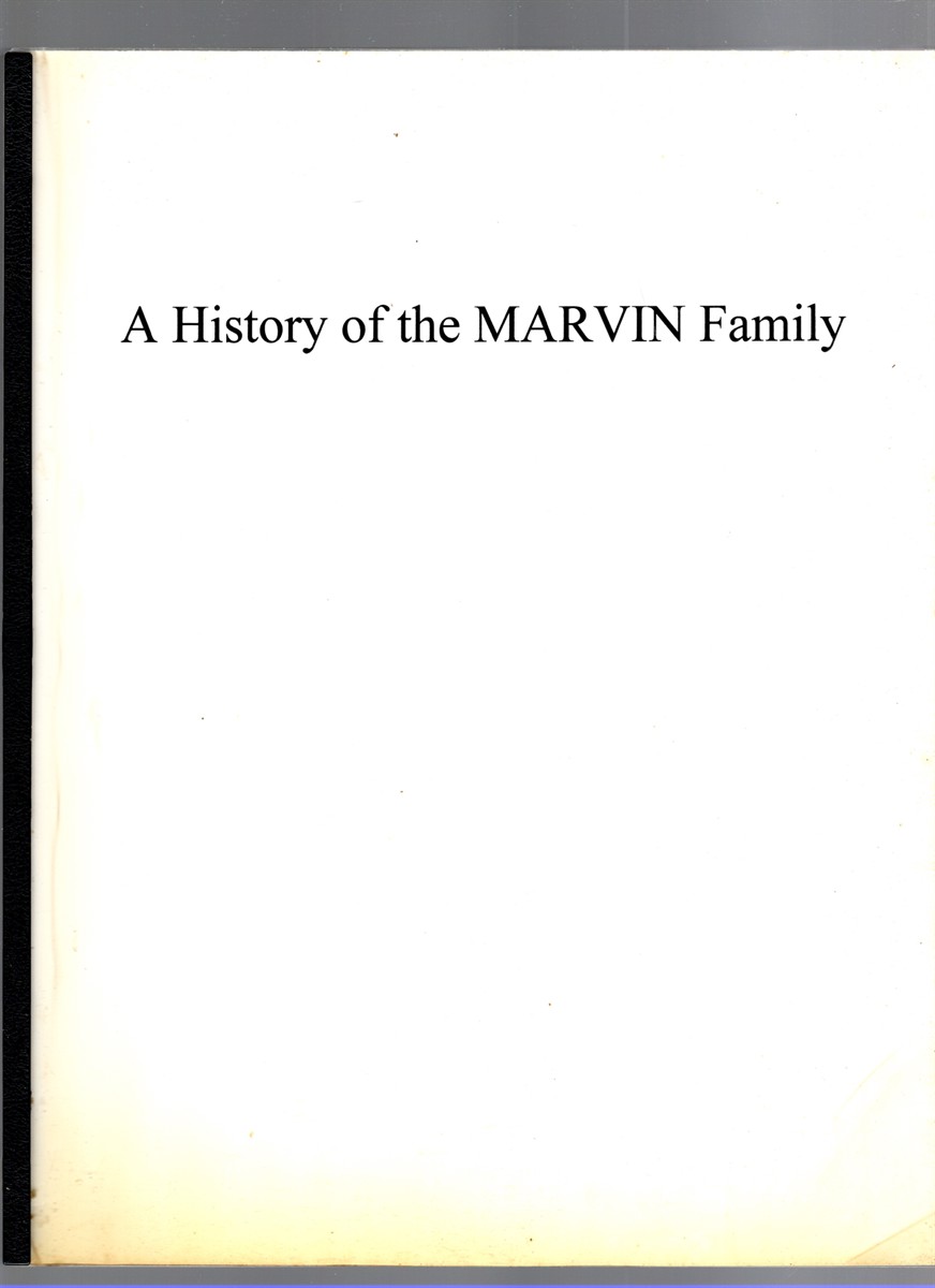 Image for A History of the Marvin Family A History of the Marvin Family