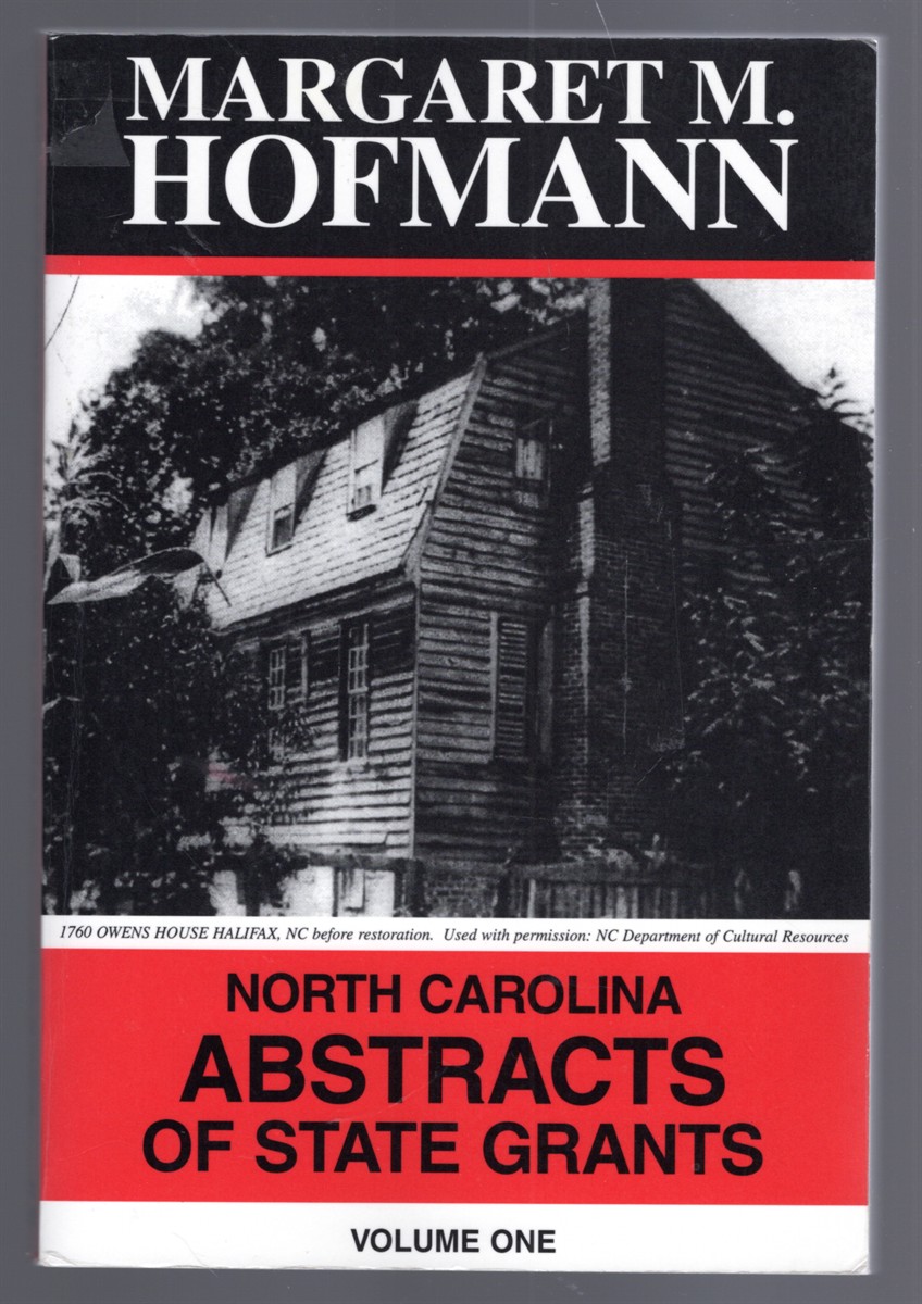 Image for North Carolina Abstracts of State Grants Volume One North Carolina Abstracts of State Grants Volume One