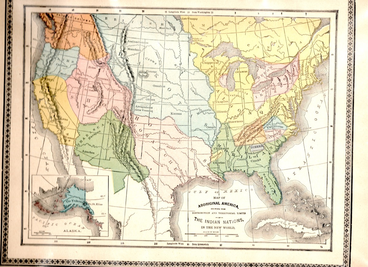 Map of Aboriginal America, Showing the Distribution and Territorial Limits of the Indian Nations In the New World