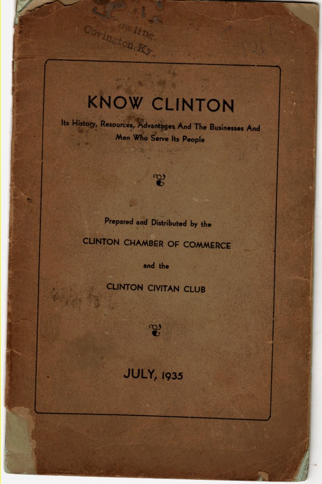 Image for Know Clinton (Tennessee)  Its History, Resources Advantages and the Businesses and Men who Serve its People