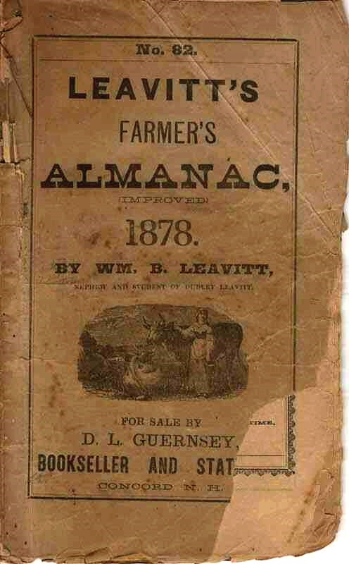 LEAVITT, WILLIAM B. - Leavitt's Farmer's Almanac, 1878, No. 82
