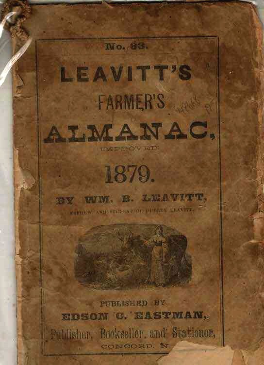 LEAVITT, WILLIAM B - Leavitt's Farmer's Almanac, 1879, No. 83