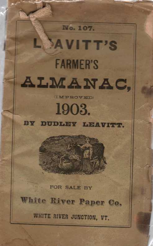 LEAVITT, DUDLEY, - Leavitt's Farmer's Almanac, 1903 No. 107