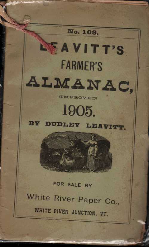 LEAVITT, DUDLEY, - Leavitt's Farmer's Almanac, 1905 No. 109