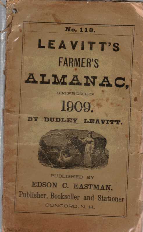 LEAVITT, DUDLEY - Leavitt's Farmer's Almanac, 1909 No. 113