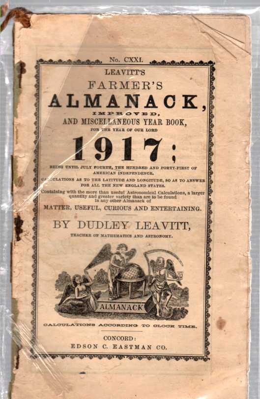LEAVITT, DUDLEY - Leavitt's Farmer's Almanac, 1917 No. 121
