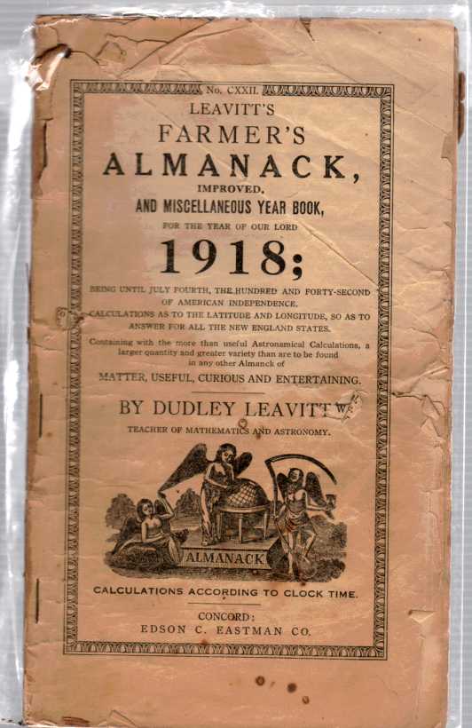 LEAVITT, DUDLEY - Leavitt's Farmer's Almanac, 1918 No. 122