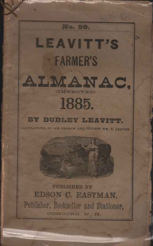 Image for Leavitt's Farmer's Almanac, 1885 No. 89