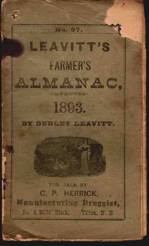 Image for Leavitt's Farmer's Almanac, 1893 No. 97