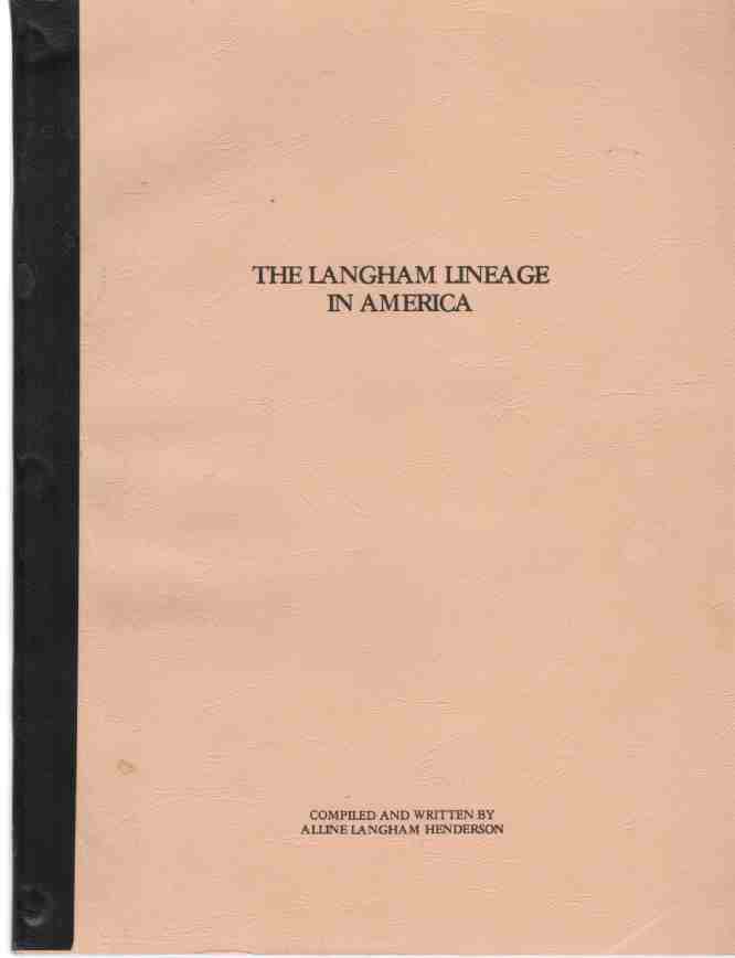 HENDERSON, ALLINE LANGHAM - The Langham Lineage in America