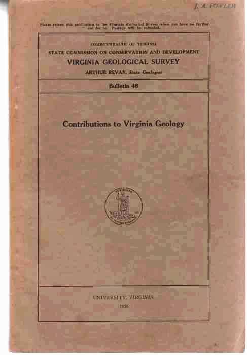 Image for Contributions to Virginia Geology