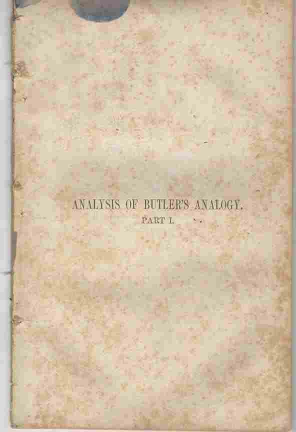 CROOKS, GEORGE RICHARD - Analysis of Butler's Analogy