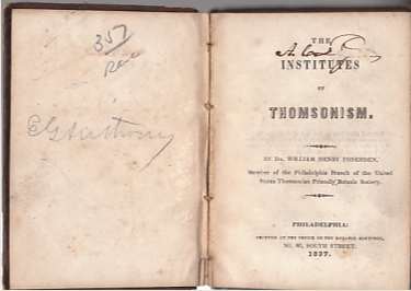 FONERDEN, WILLIAM HENRY DR. - The Institutes of Thomsonism
