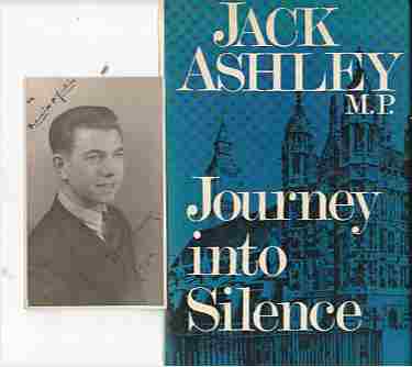 ASHLEY, JACK - Journey Into Silence (with Signed Photo of Author)