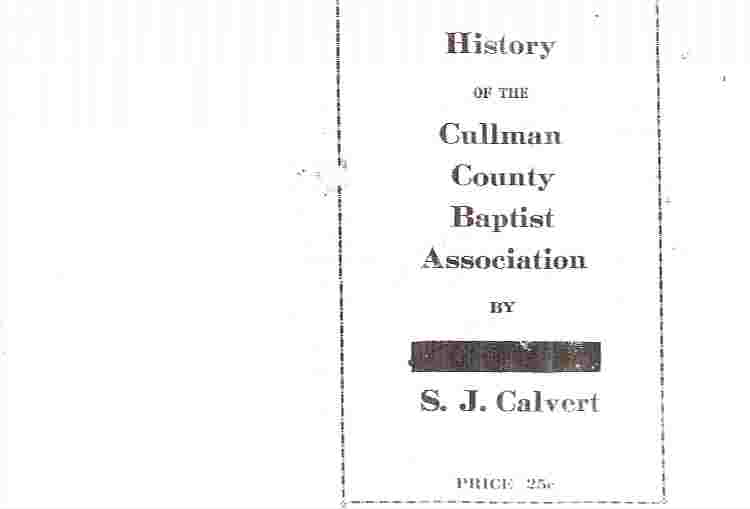 CALVERT, S. J. - History of the Cullman County Baptist Association (Alabama)