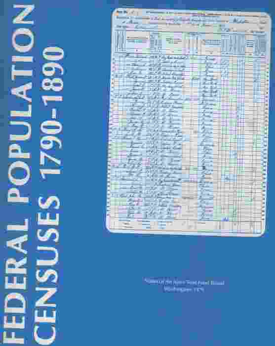 NO AUTHOR LISTED - Federal Population Censuses, 1790-1890 a Catalog of Microfilm Copies of the Schedules
