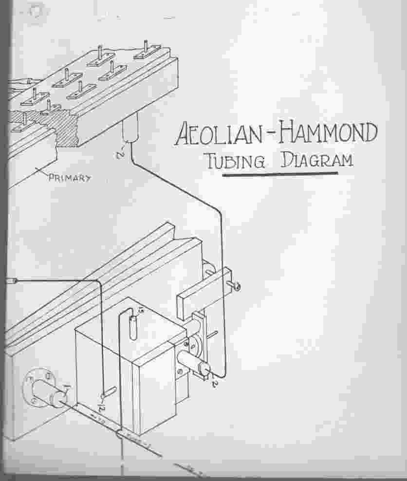HAMMOND - Aeolian-Hammond Organ Tubing Diagram and Service Bulletin # 1