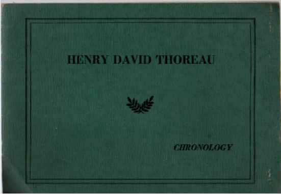KLEINFELD, LEONARD F. - Henry David Thoreau Chronology