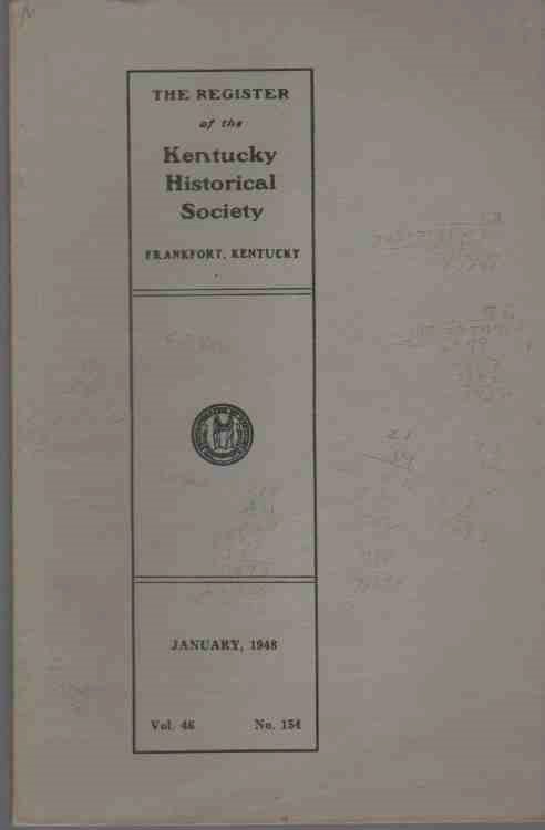 Image for The Register of the Kentucky Historical Society Vol. 46 No. 154 January 1948