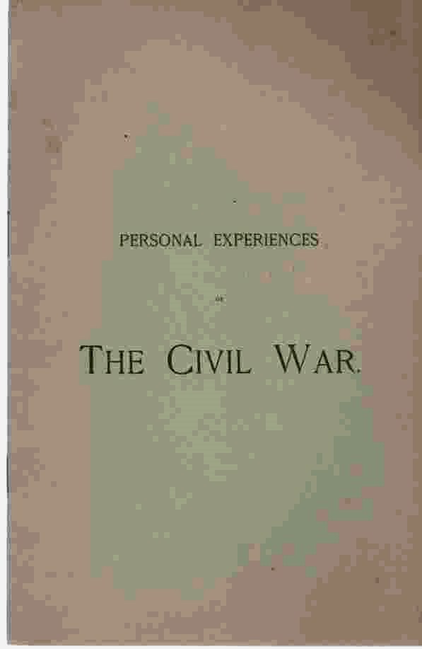 Image for Personal experiences of the Civil War