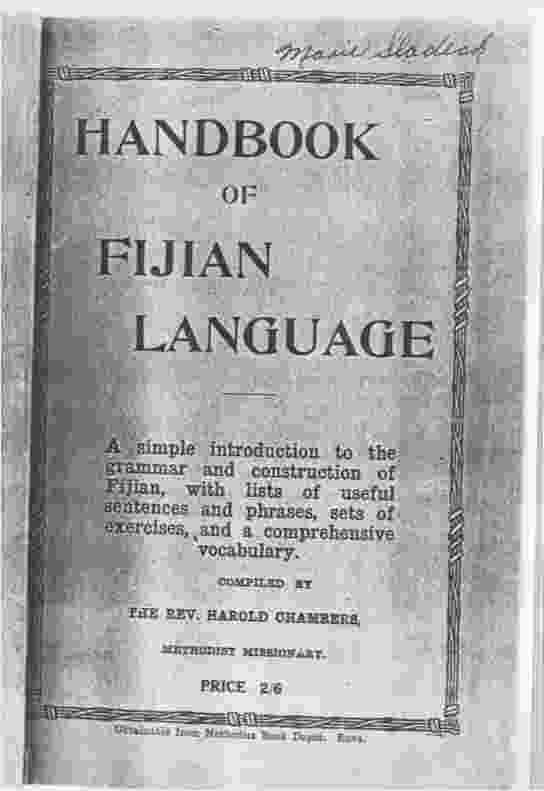 CHAMBERS,HAROLD - Handbook of Fijian Language (Photocopy)