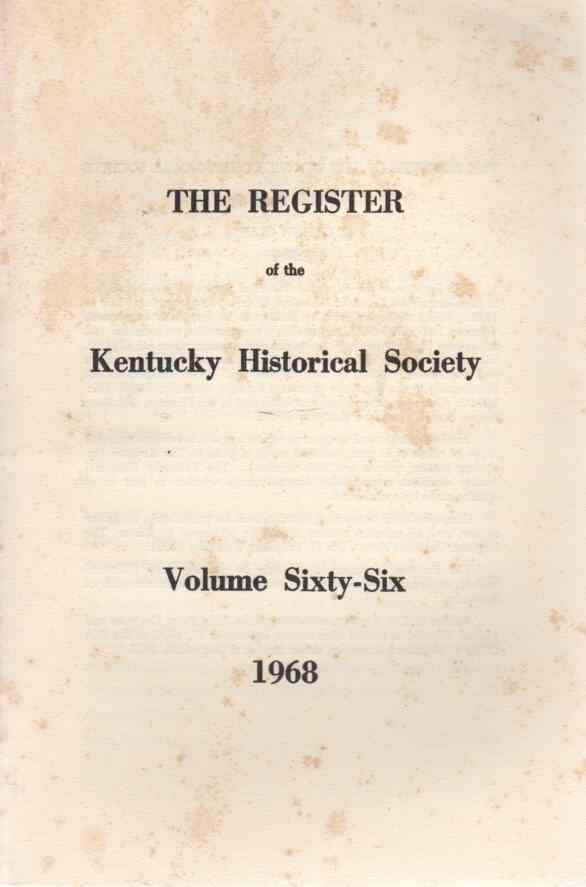 Image for Index,The Register of the Kentucky Historical Society, Vol 66, 1968 Indexes