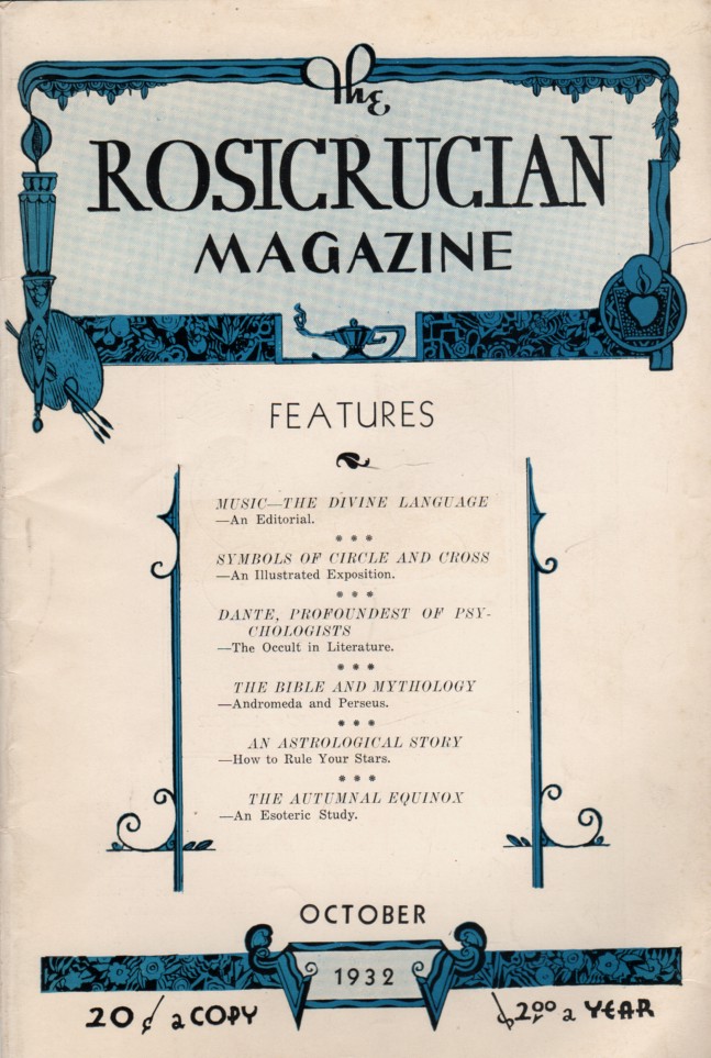 HEINDEL, MAX MRS. EDITOR - The Rosicrucian Magazine October, 1932, Vol. 24, No. 10 Rays from the Rose Cross