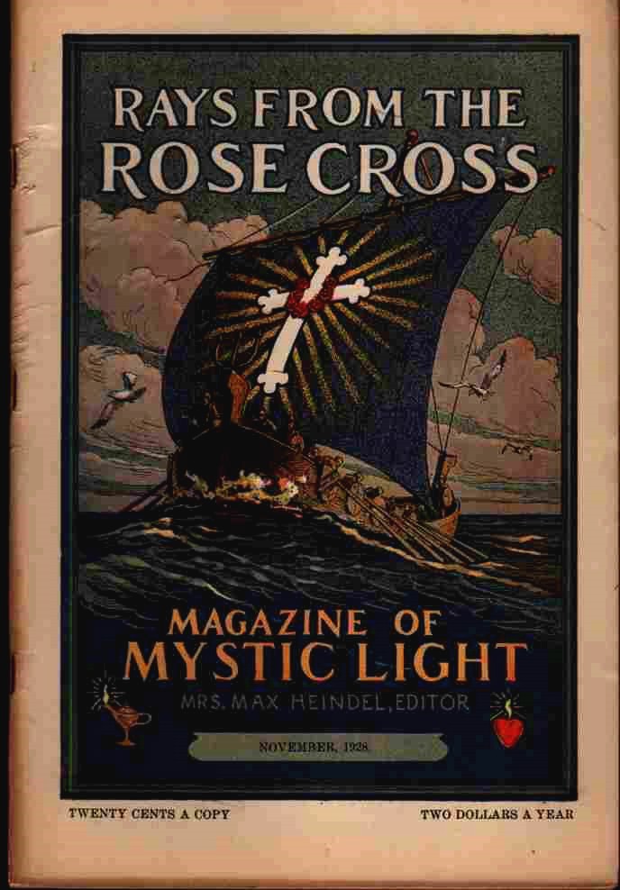 Image for Rays from the Rose Cross; a Magazine of Mystic Light, November 1928, Vol. 20, No. 11