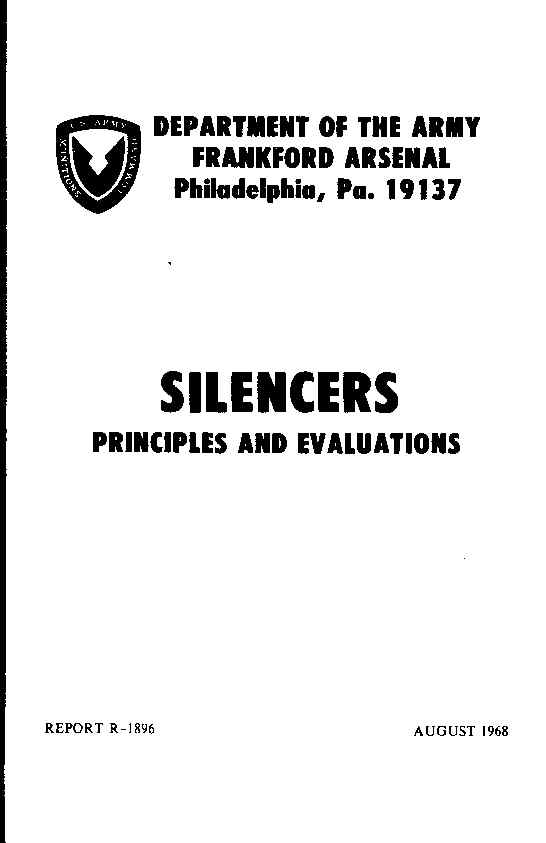 Image for Silencers, Principles and Evaluations