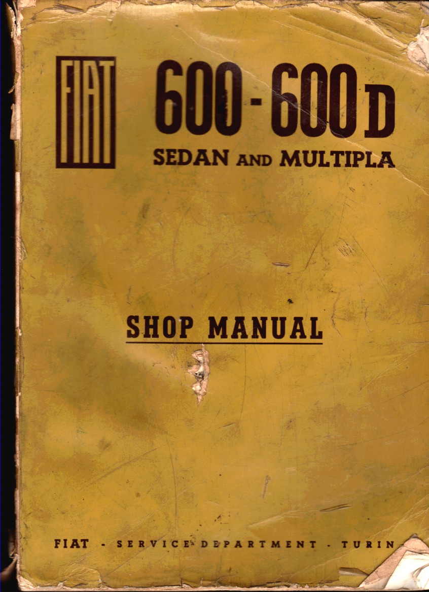 Image for Fiat 600-600D, Sedan and Multipla Shop Manual