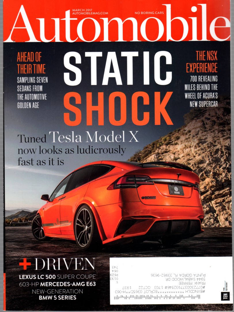 Image for Automobile March 2017 Static Shock Tesla Modex X