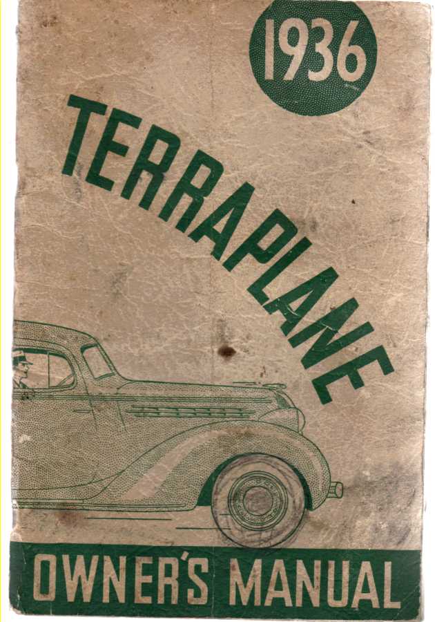Image for 1936 Terraplane Owners Manual