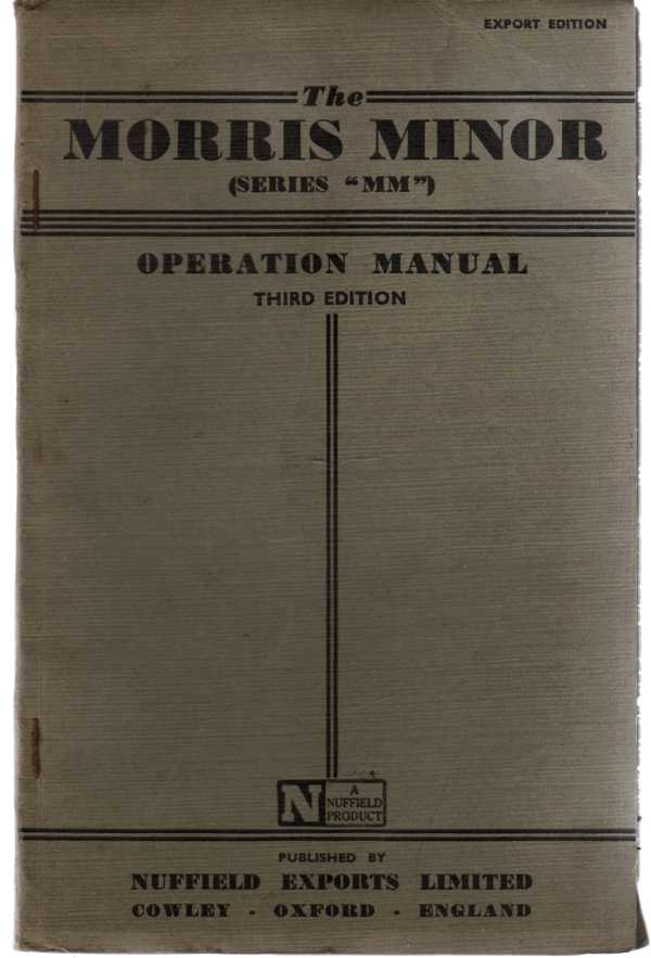 Image for The Morris Minor Operation Manual Third Edition