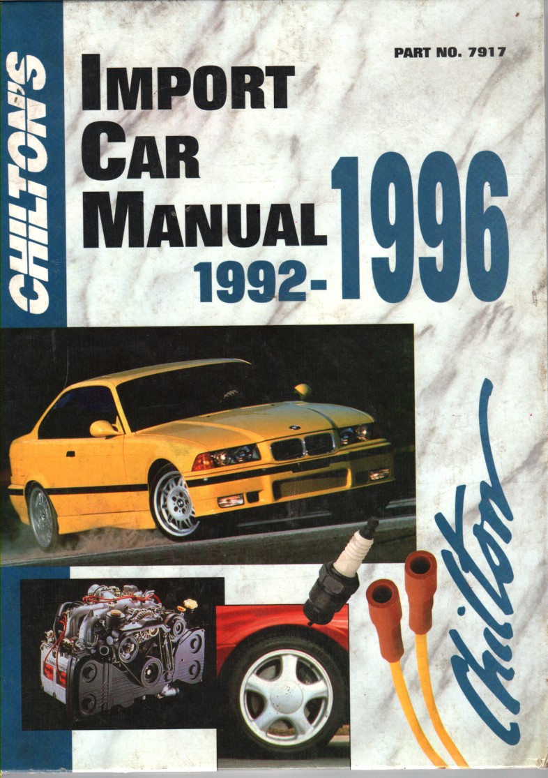 Image for Chilton's Import Car Manual 1992-1996