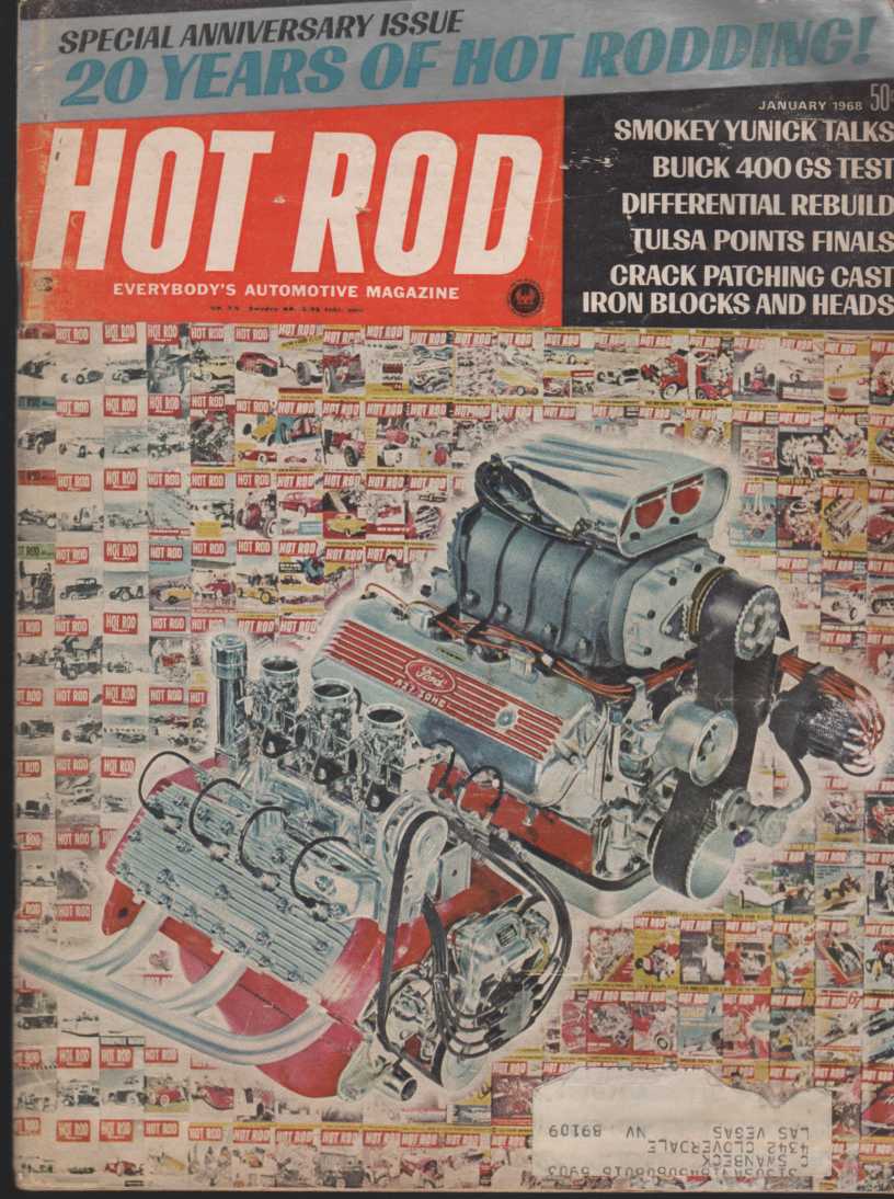Image for Hot Rod Magazine January, 1968 Vol. 21 No. 1