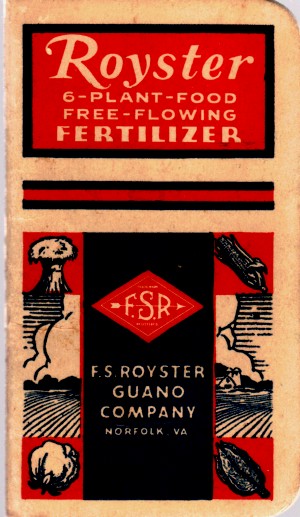 Image for Royster 6 Plant Food Free Flowing Fertilizer Memo Book-Calendar 1947-48