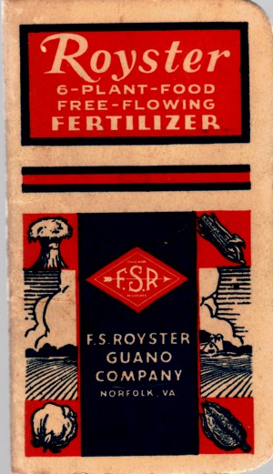 Image for Royster 6 Plant Food Free Flowing Fertilizer Memo Book-Calendar 1949-50