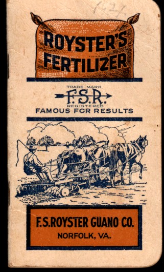 Image for Royster's Fertilizer,Famous for Results Memo Book 1926-1927