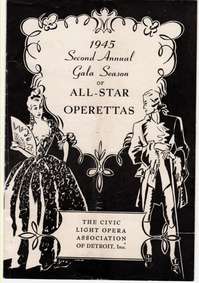 Image for 1945 Second Annual Gala Season of All-Star Operettas Presentation of "Balalaika" at the Masonic Temple Auditorium, Detroit, Tuesday, April 17th-April 23.