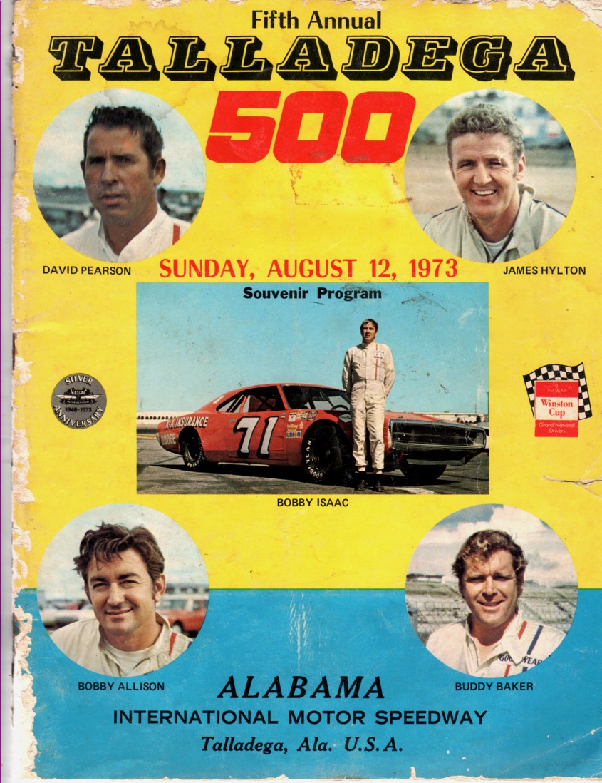 FRANCE, WILLIAM C. - 5th Annual Talladega 500, Souvenir Program, Sunday,August 12, 1973