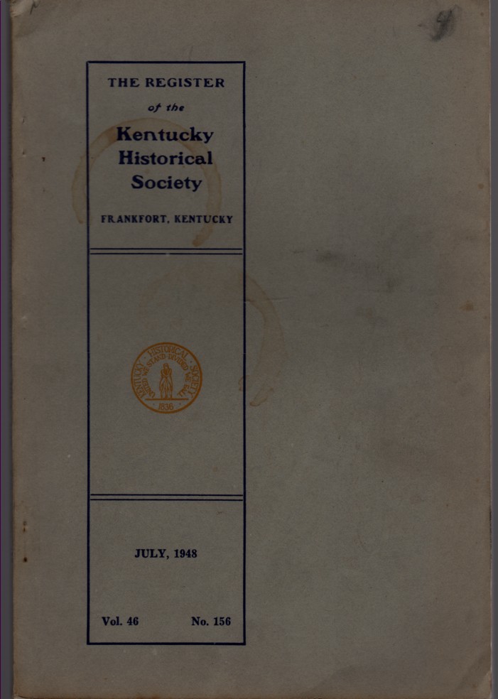 Image for The Register of the Kentucky Historical Society Vol. 46 No. 156 July 1948