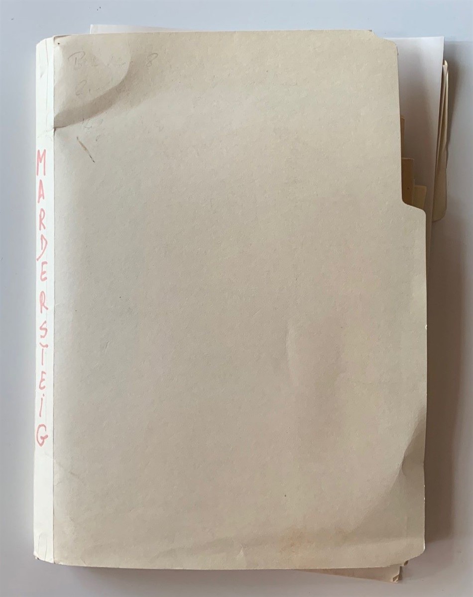 Bernard Rosenthal's File Folder for Mardersteig Including: 6 Booklets, 6 Announcements, 2 Clippings.
