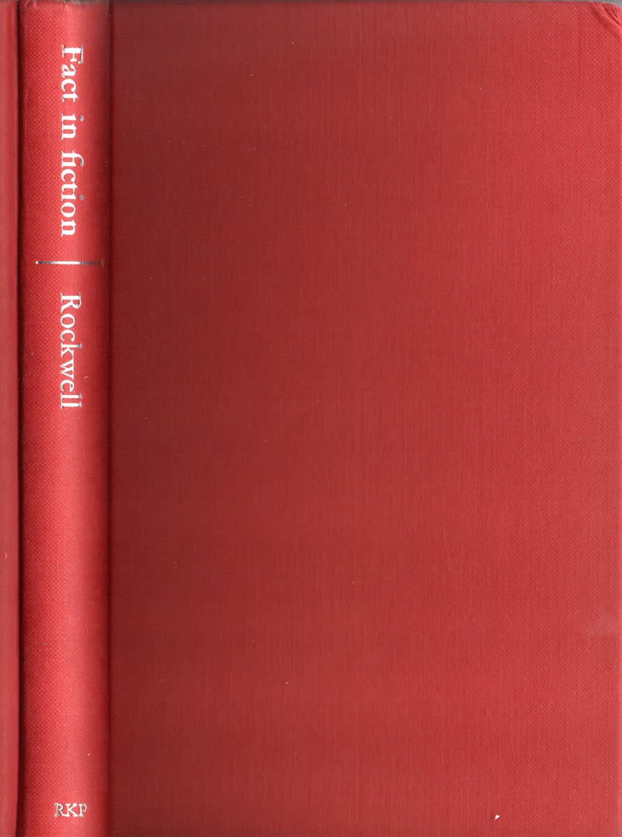 Fact in fiction. The use of literature in the systematic study of society.