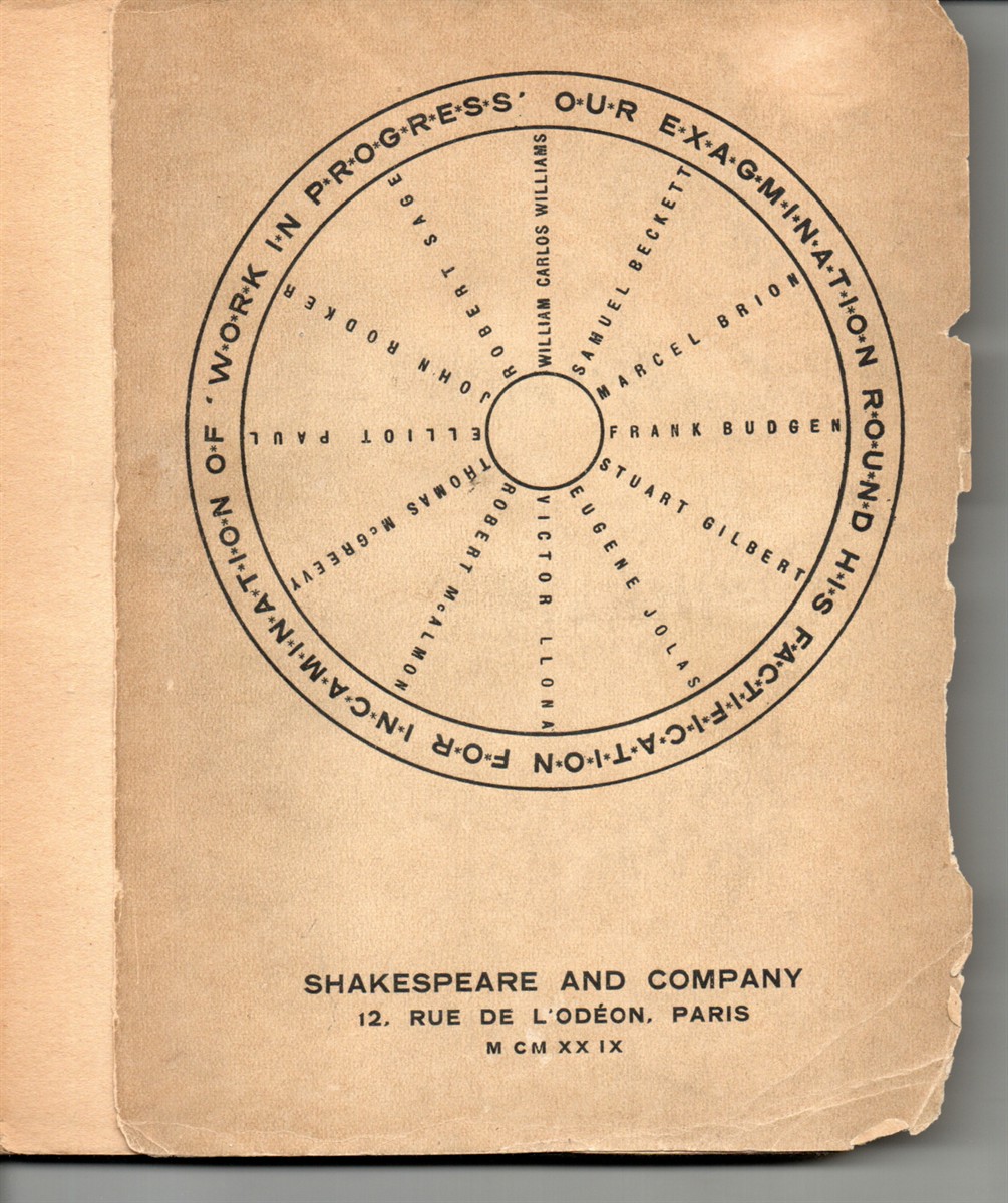 Image for Our Exagmination Round His Factification for Incamination of Work in Progress Our Exagmination Round His Factification for Incamination of Work in Progress