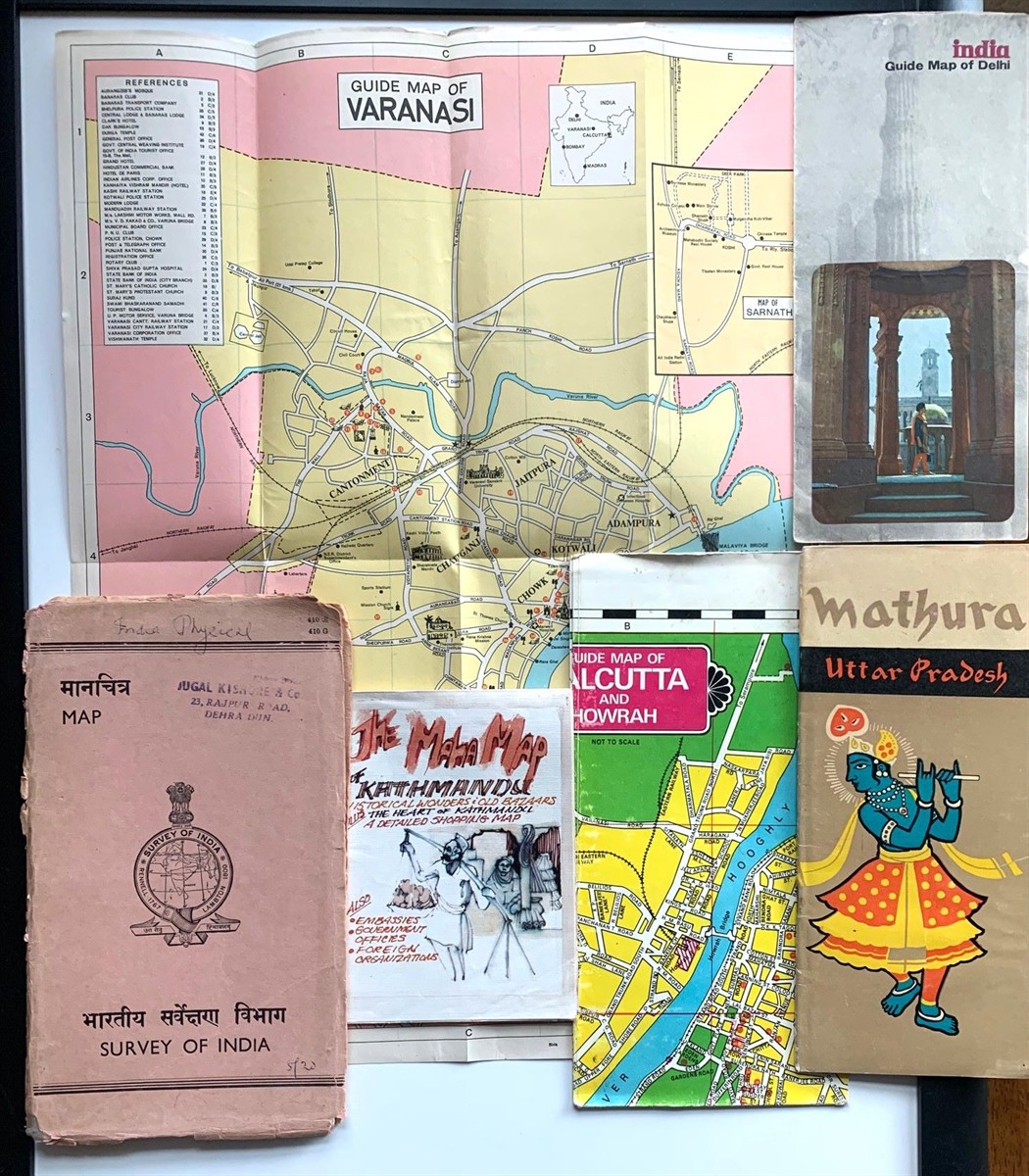 [6 Items] Maps; Map Brochures; from the Collection of a Spiritual Traveler in 1974.